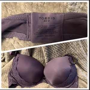Lavender torrid push up bra great shape 42D